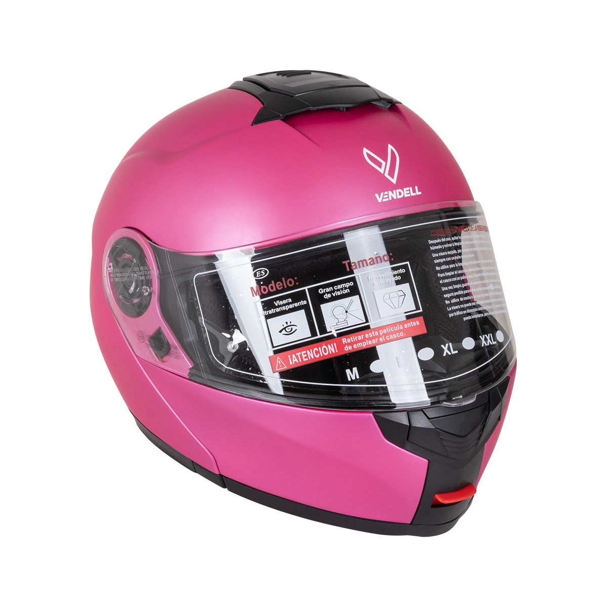 CASCO ABATIBLE DOBLE VISOR ROSA L VENDELL 159