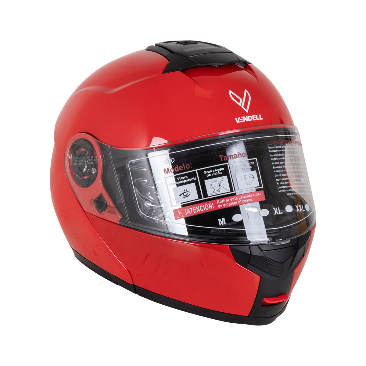 CASCO ABATIBLE DOBLE VISOR ROJO M VENDELL 159