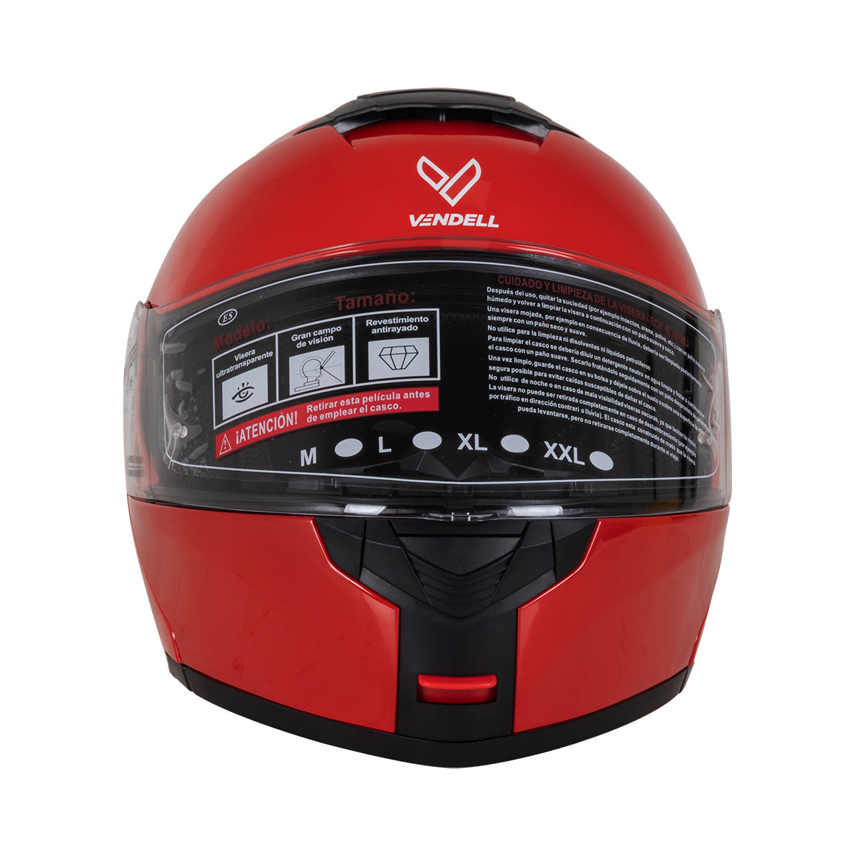 CASCO ABATIBLE DOBLE VISOR ROJO M VENDELL 159