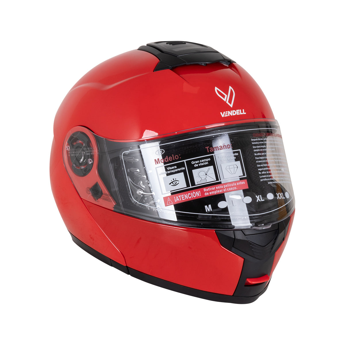 CASCO ABATIBLE DOBLE VISOR ROJO L VENDELL 159